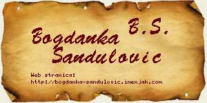 Bogdanka Sandulović vizit kartica